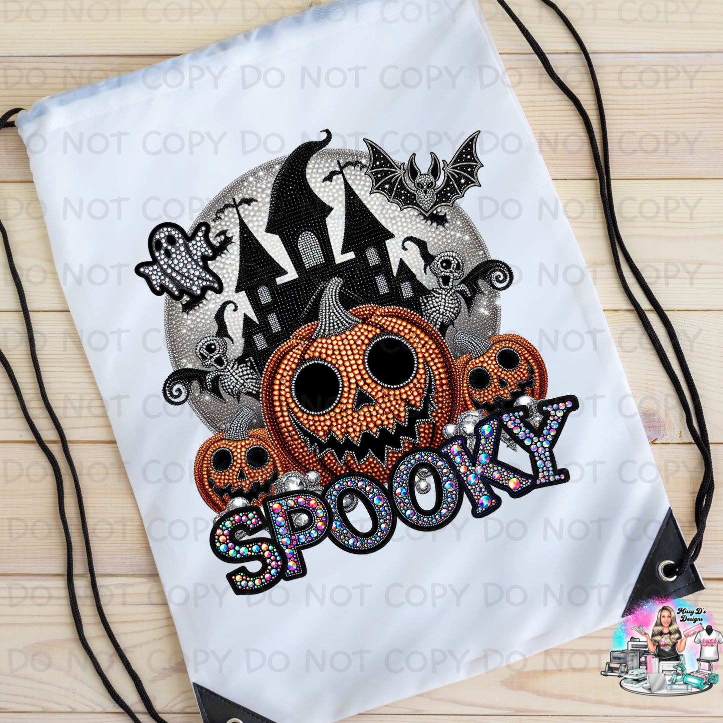 Halloween Trick or Treat Personalized Drawstring Bag