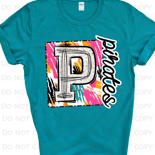 Geometric Colorful Pirates SHIRT 1015