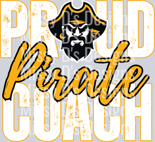 proud pirate coach mascot