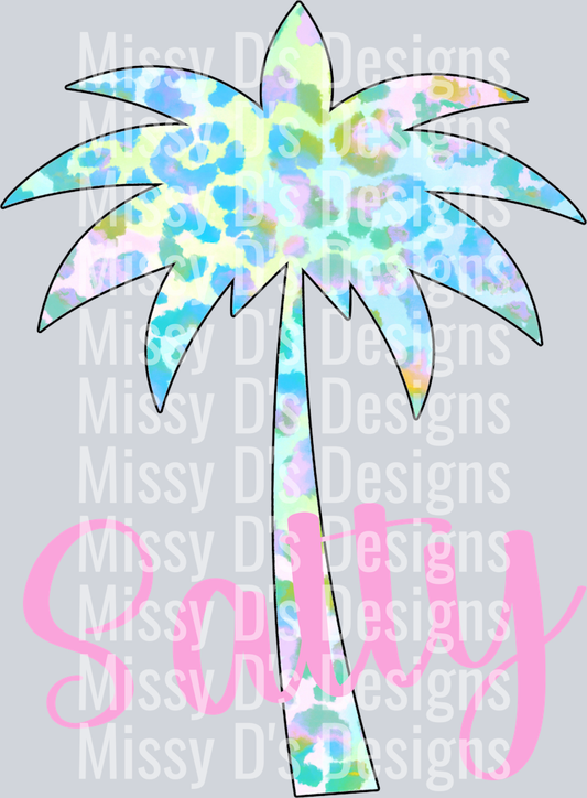 salty palm tree colorful