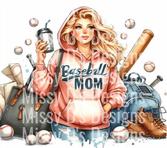 Baseball Mom pink
