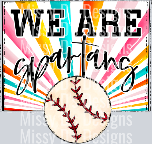 sunburst WE ARE spartans baseball