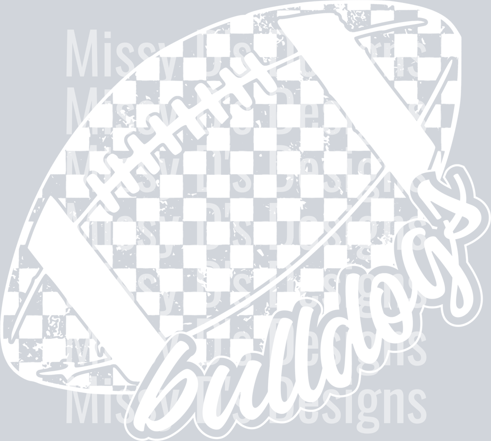 CheckeredFootballBulldogsWhite