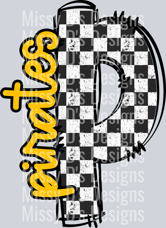 Checkered ALPHA mascot Pirates