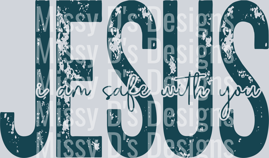 iamsafewithyouJesusBLUE