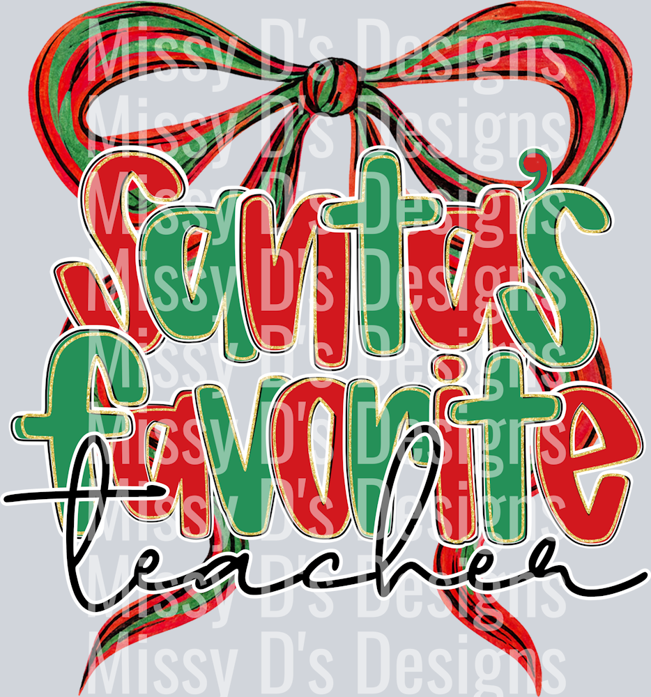 santa's favorite bow teacher