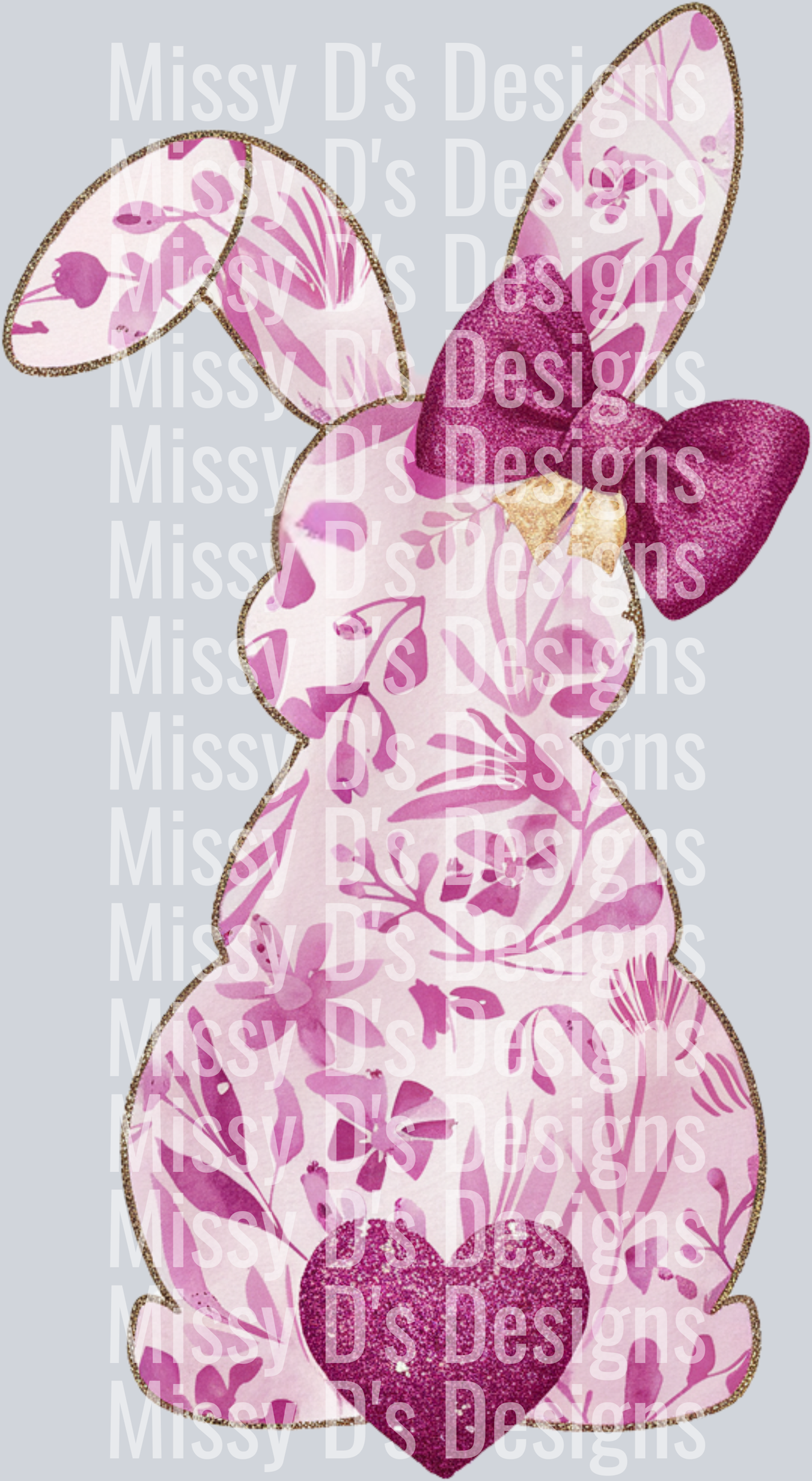 Dark Pink Bunny Easter