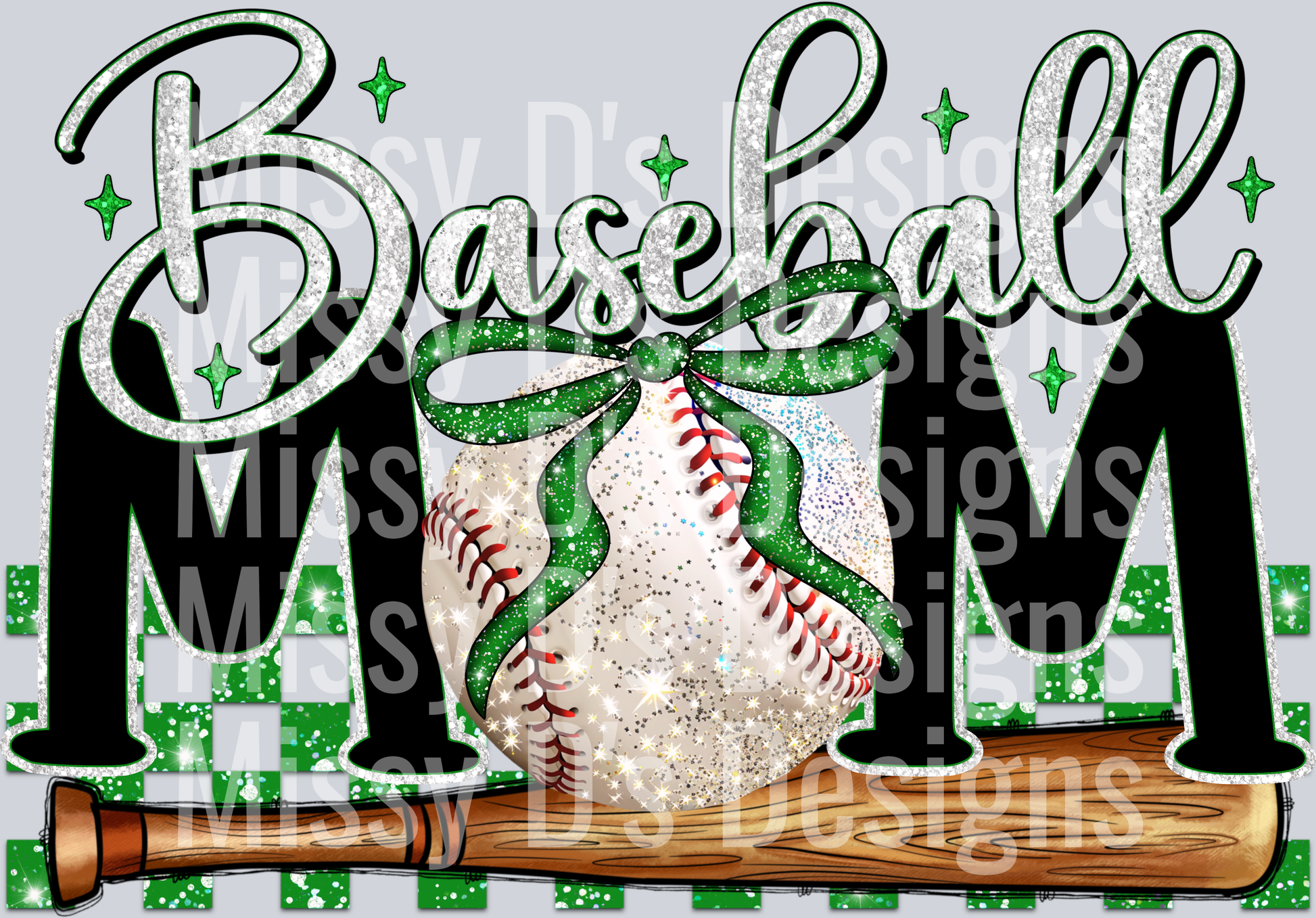 Baseball Mom green