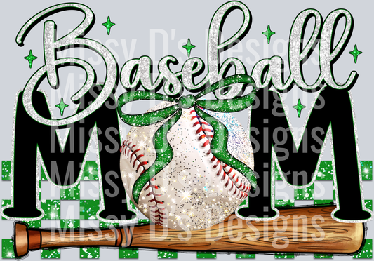 Baseball Mom green