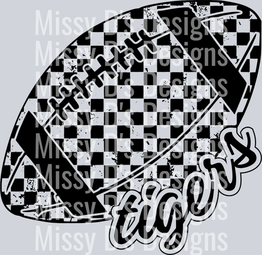 CheckeredFootballTigersBlack