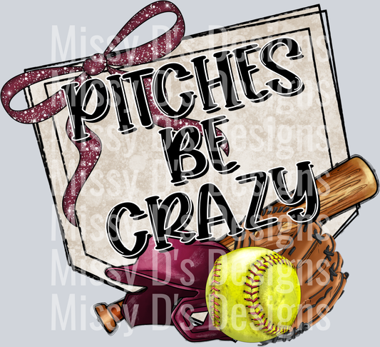 pitches be crazy softball maroon