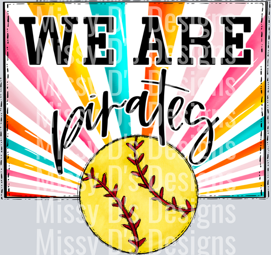 sunburst WE ARE pirates softball