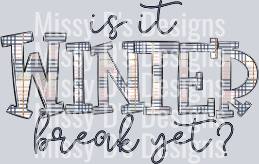 WINTER BREAK YET BLUE