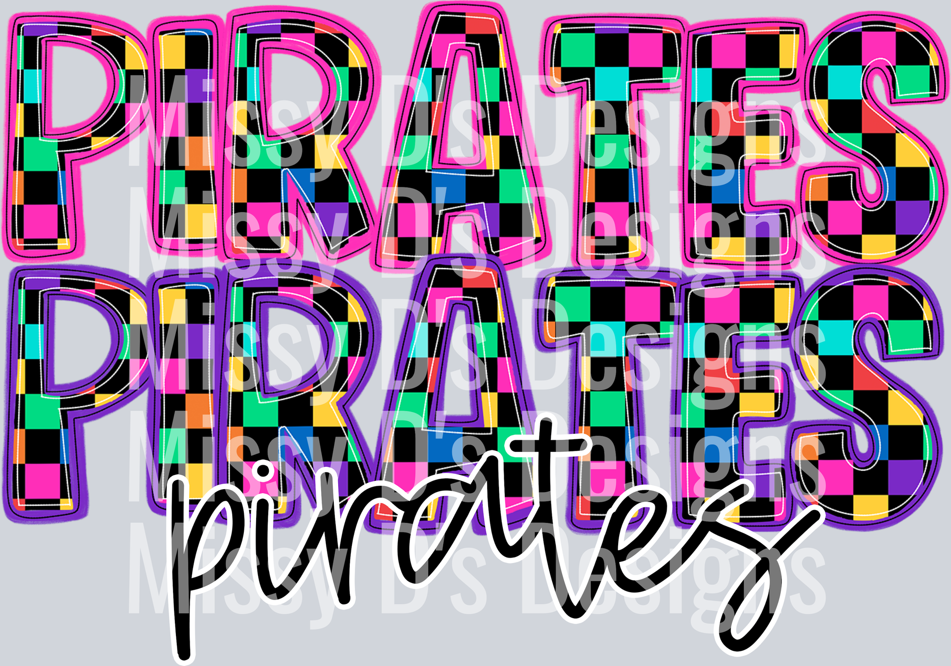 colorful check pirates
