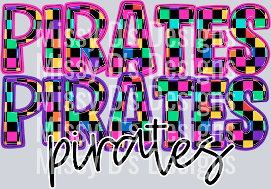 colorful check pirates