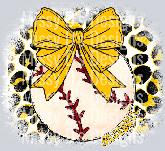 Leop baseball yellow
