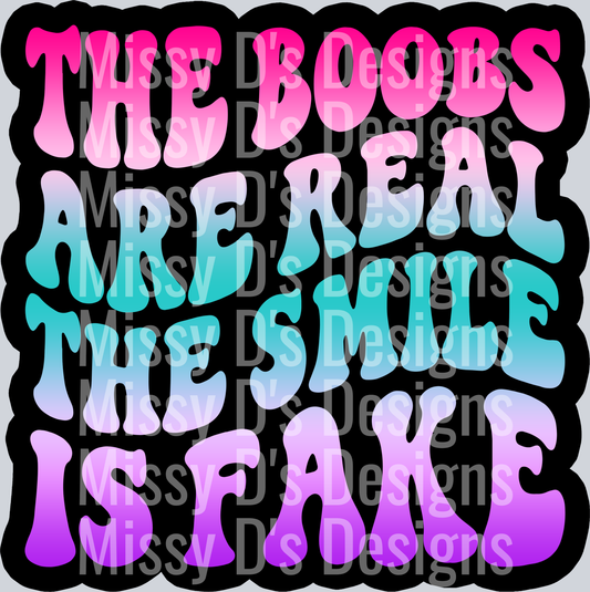 Color The Boobs Are Real The Smile Is Fake