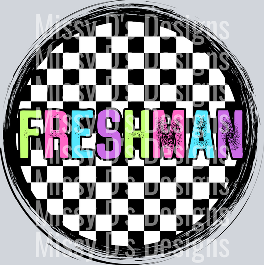 CheckeredCirclePinkFreshman
