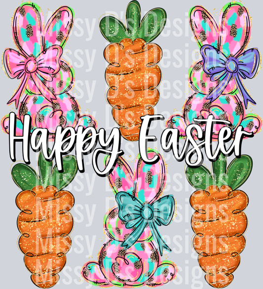 happy easter carrots bunny coquette