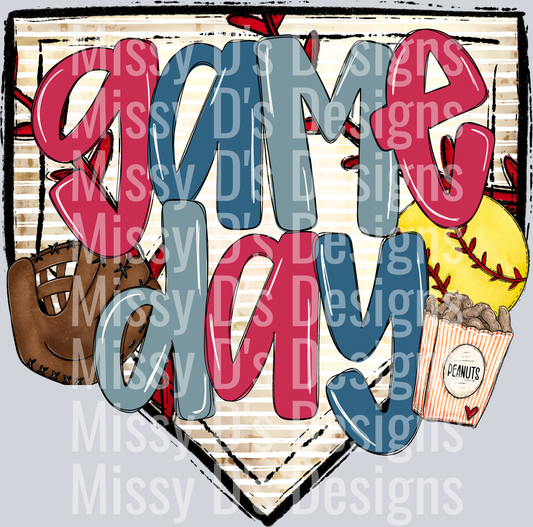 RED BLUE GAME DAY SOFTBALL 4