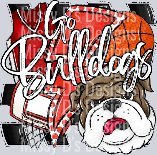 GO BULLDOGS RED