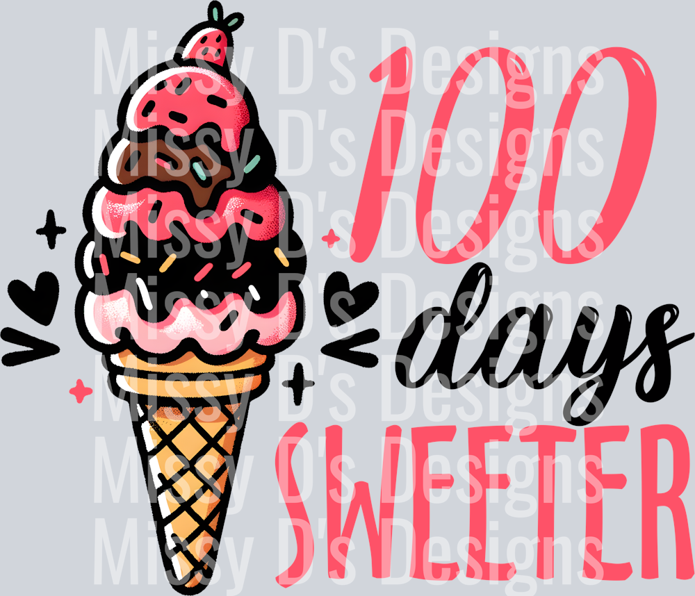 100 days of school Ice Cream