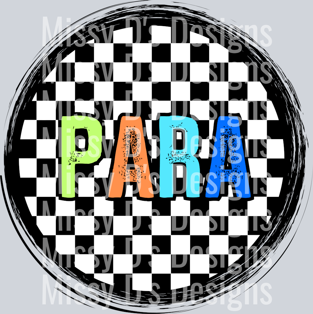 CheckeredCircleOrangePara