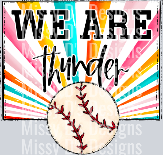 sunburst WE ARE thunder baseball