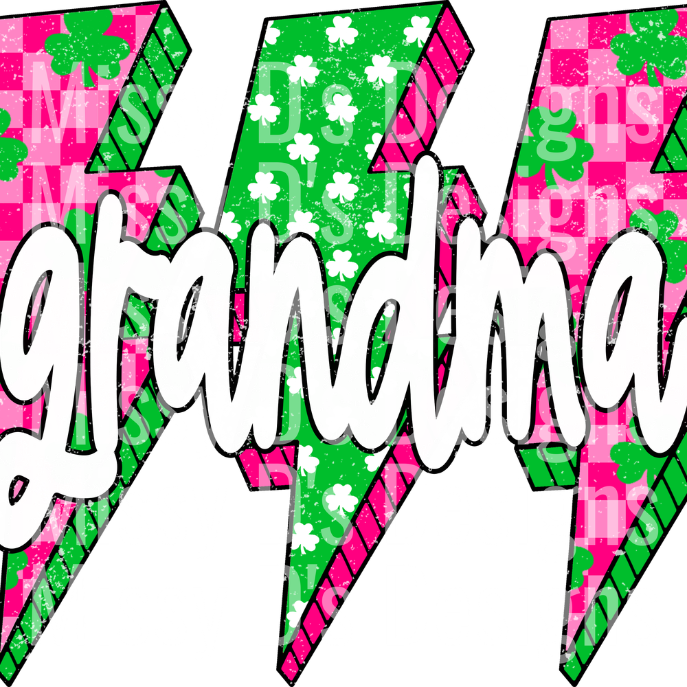 St Patrick Lightning Bolt grandma