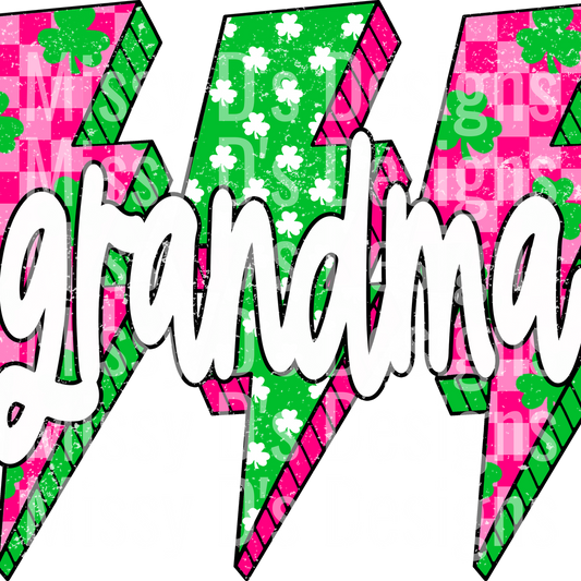 St Patrick Lightning Bolt grandma