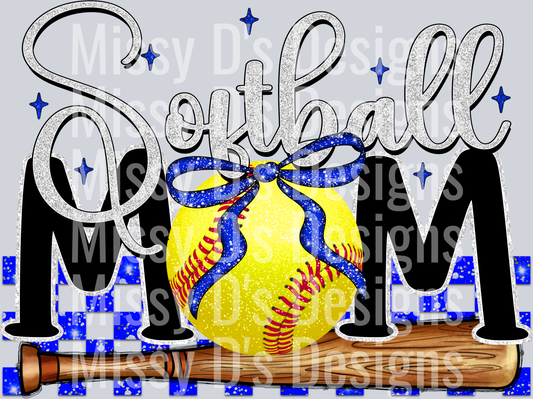 softball mom blue