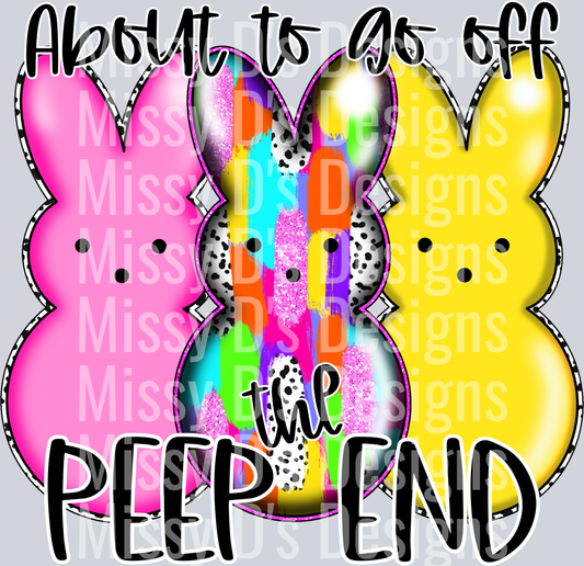 about to go off the peep end
