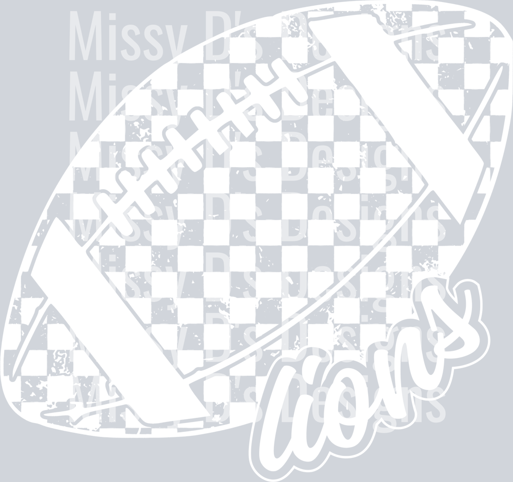 CheckeredFootballLionsWhite