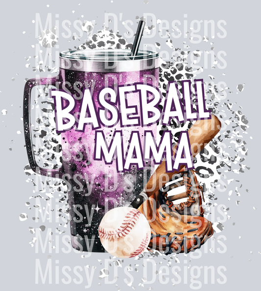 Purple Baseball Mama