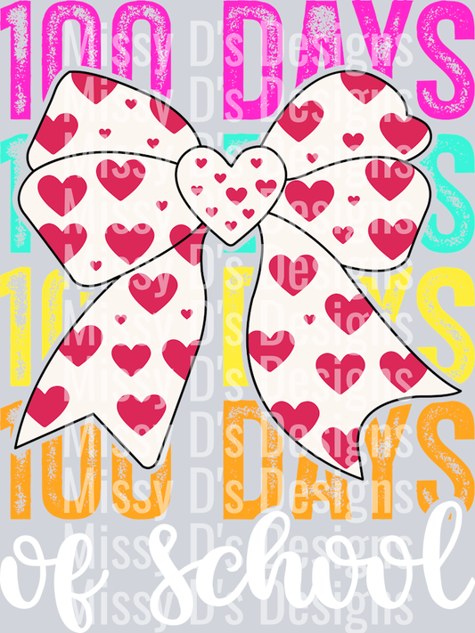 100 days hearts bow