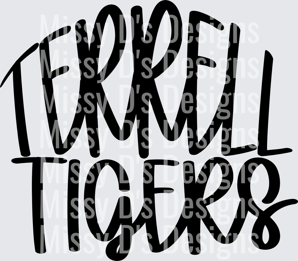 Terrell Tigers Bold Hand-Lettered School Spirit