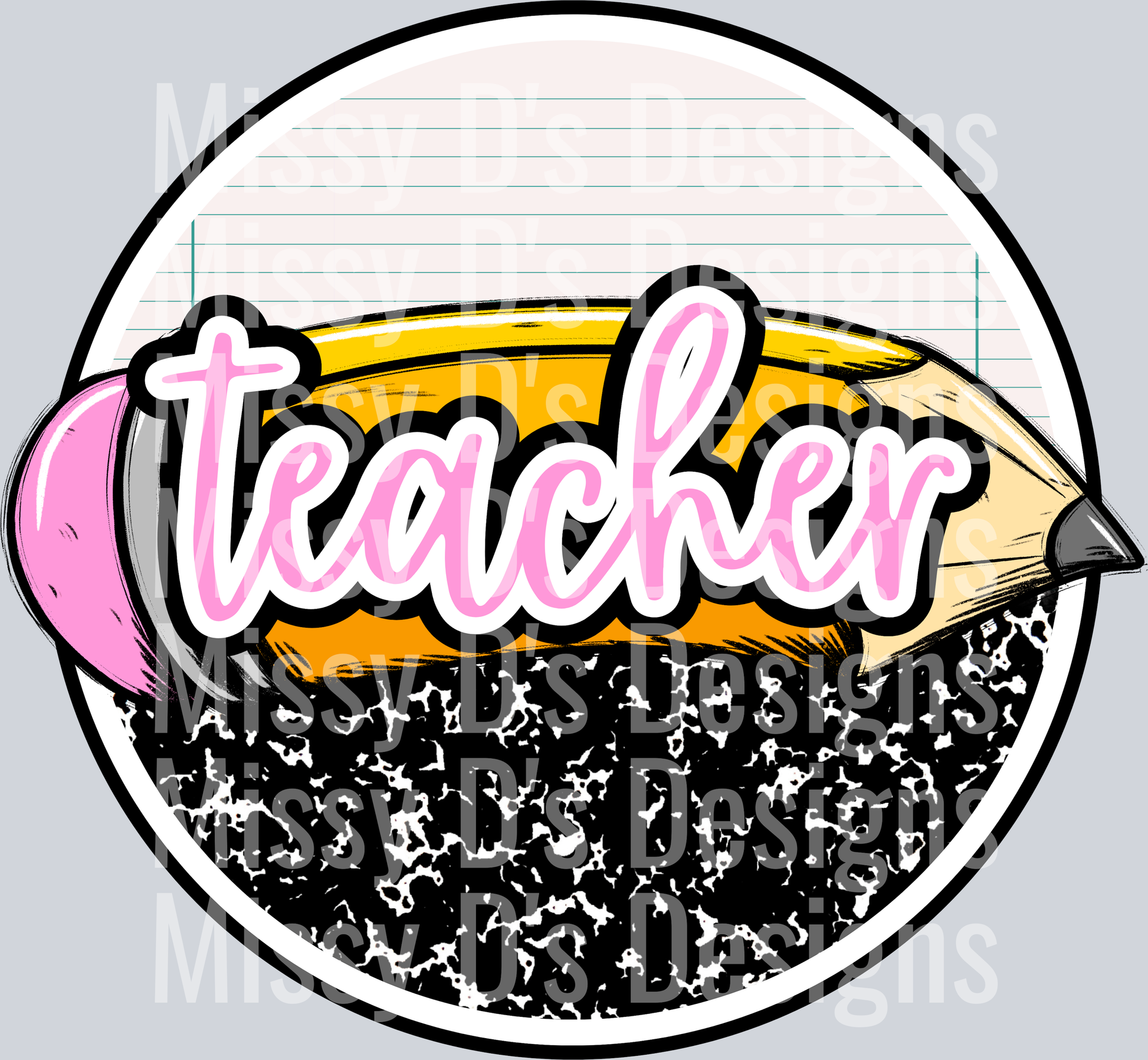 school paper teacher pink