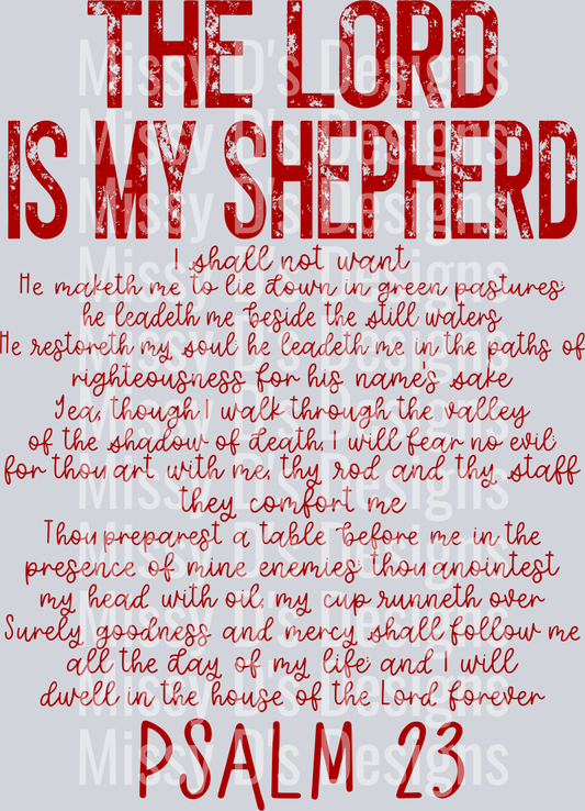 psalm23theLordRED