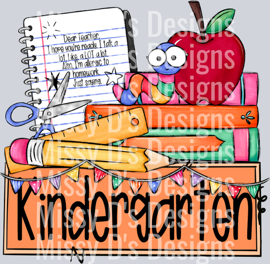 SchoolGradeNameplateKindergarten
