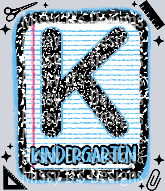 kindergarten grade notebook paper