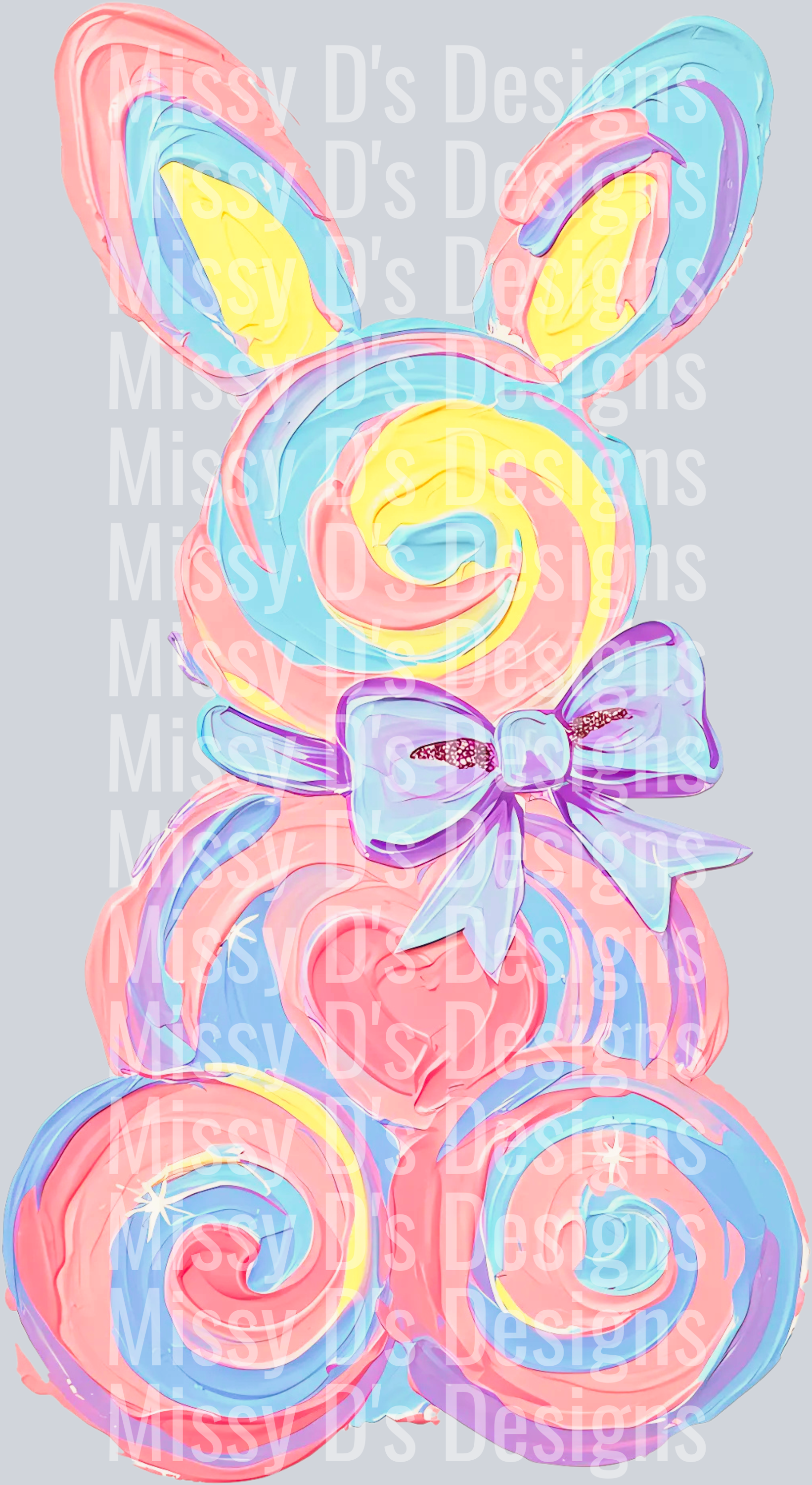 watercolor brushstroke easter bunny