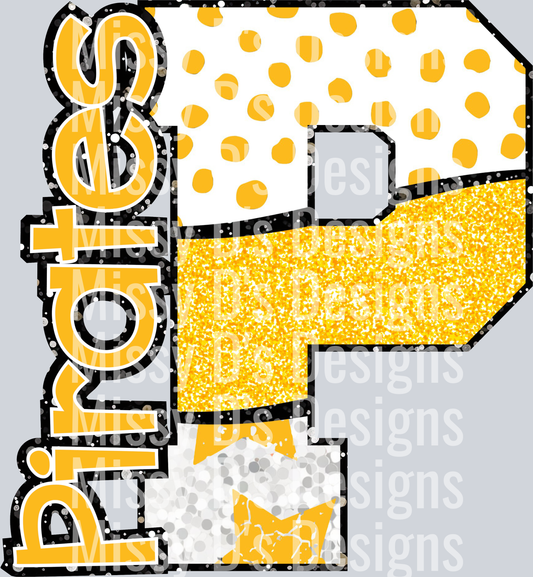 Pirates Black Outline Stars