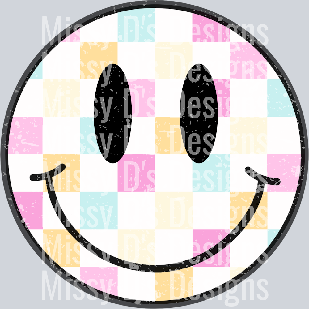 checkered smiley colorful