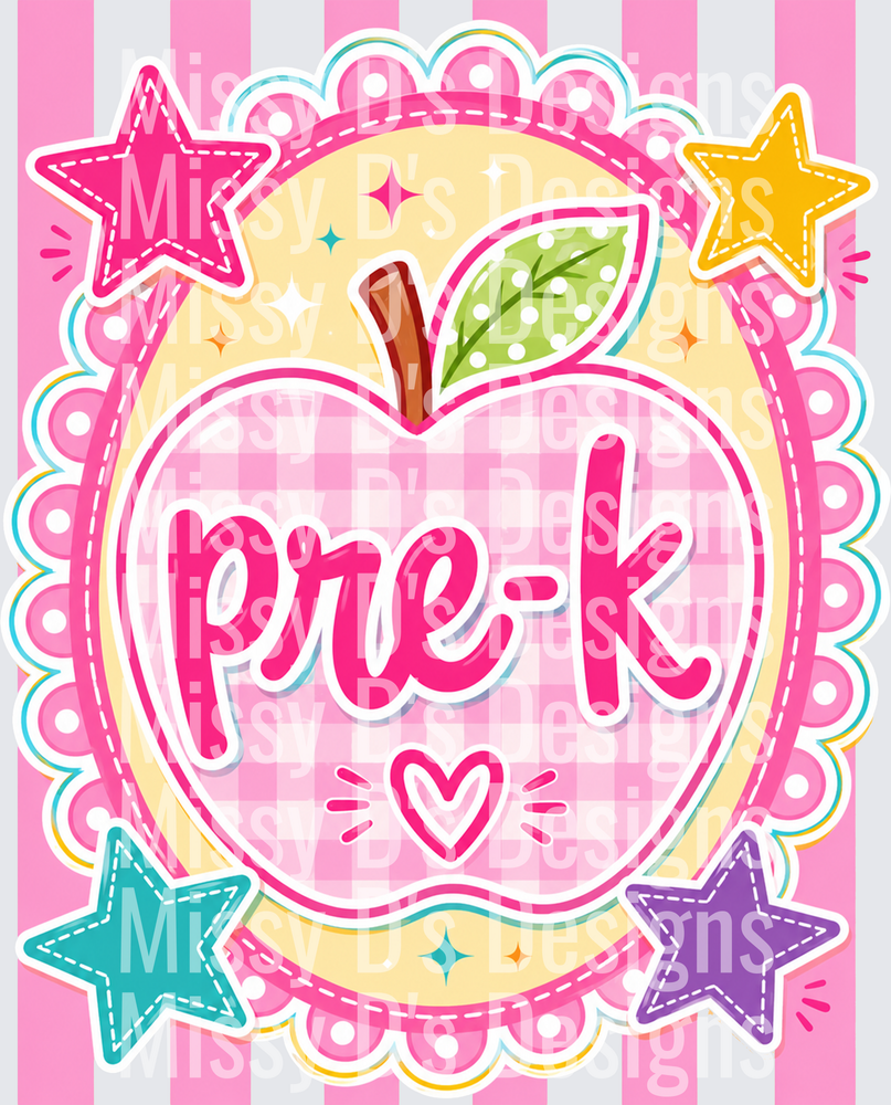 Back to School pre-k pink
