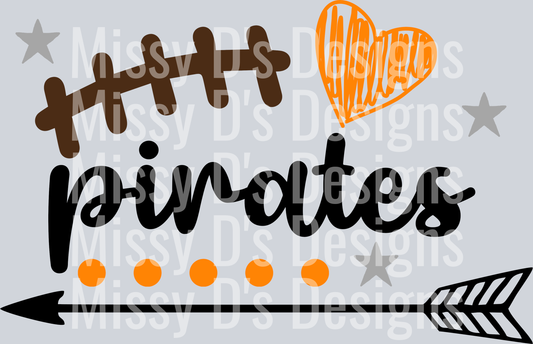 FootballLacePiratesOrange