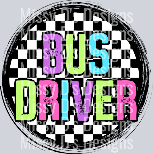 CheckeredCirclePinkBusDriver