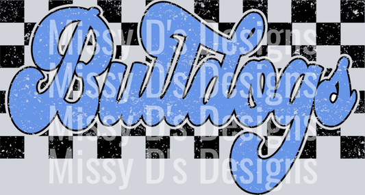 Light Blue Checkered Bulldogs