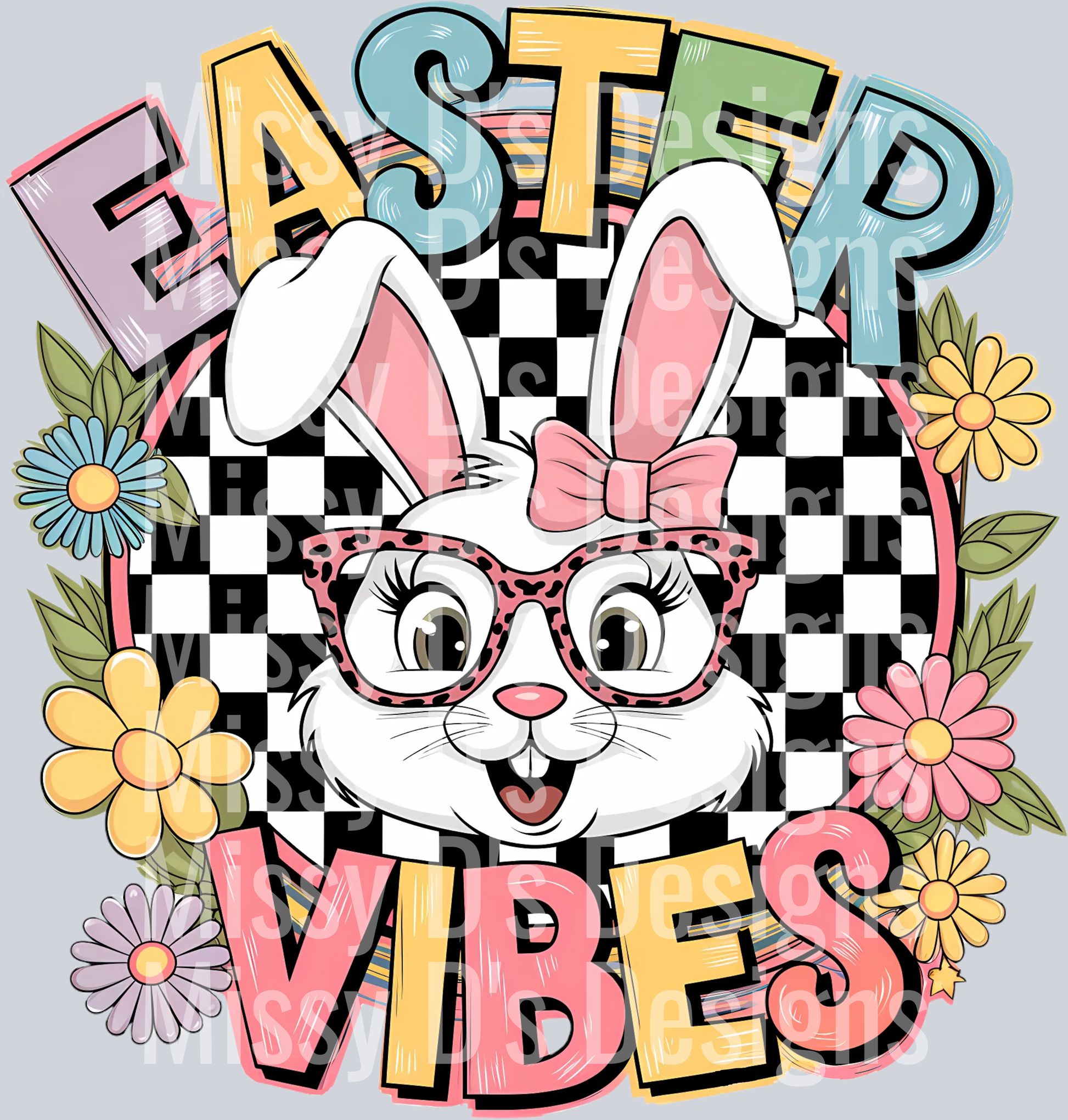 Easter Vibes PNG, Coquette Bunny Png