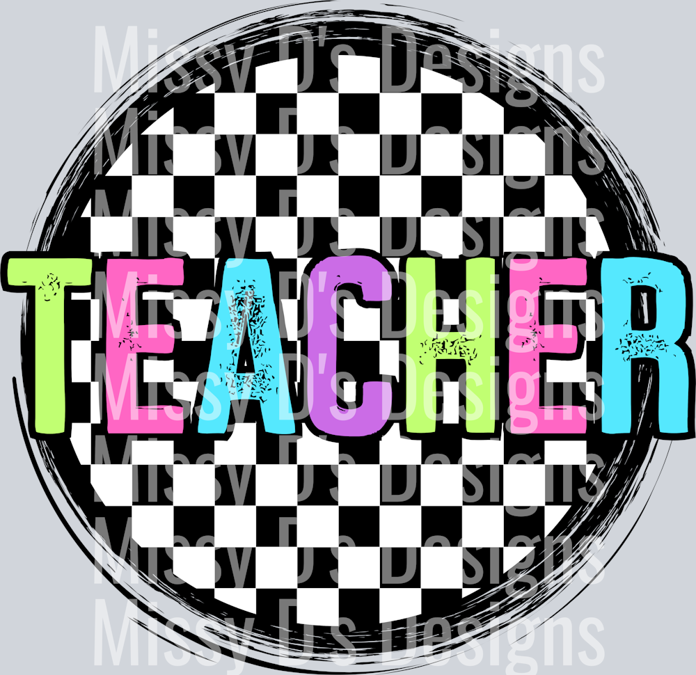 CheckeredCirclePinkTeacher