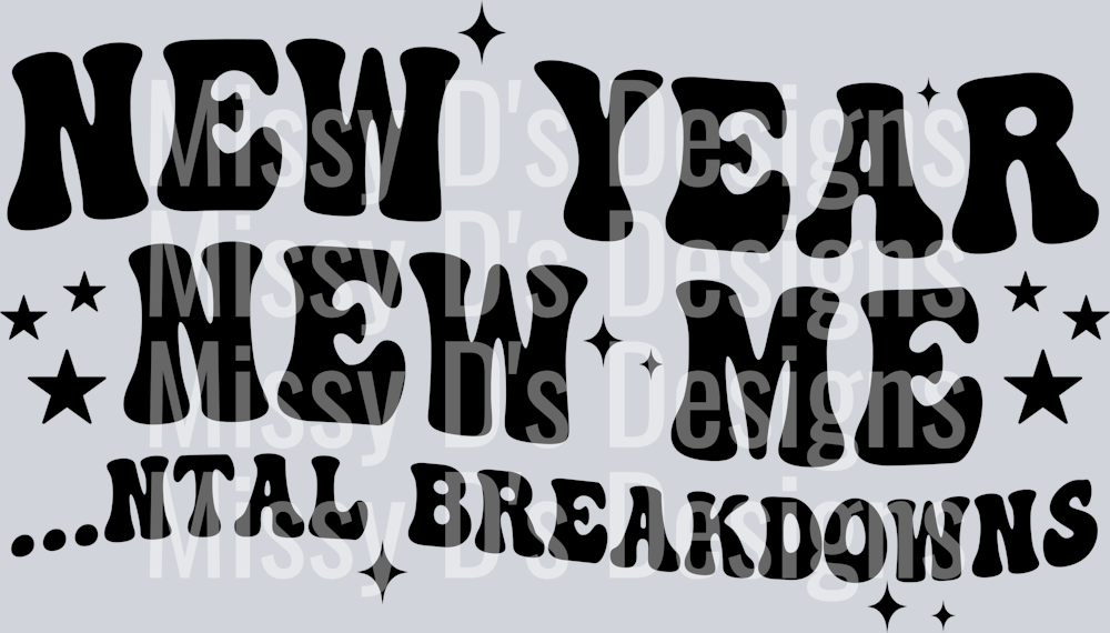 New Year New Me Svg,Mental Health SVG